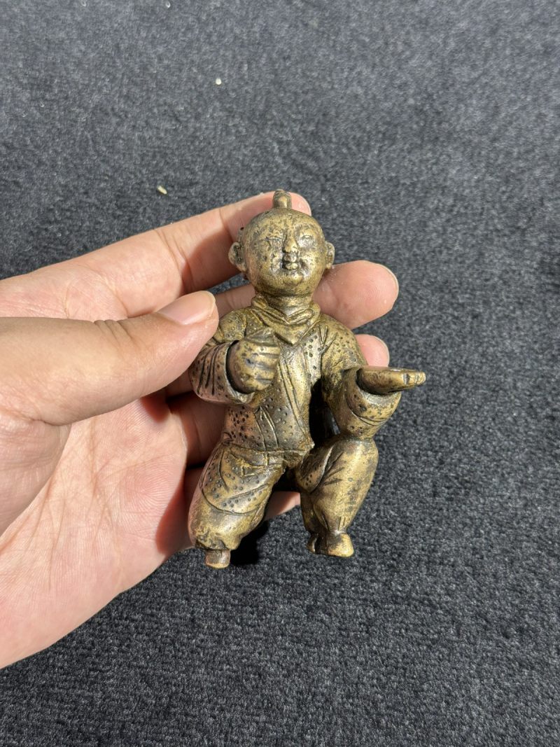 明 铜善财童子像 - 图8