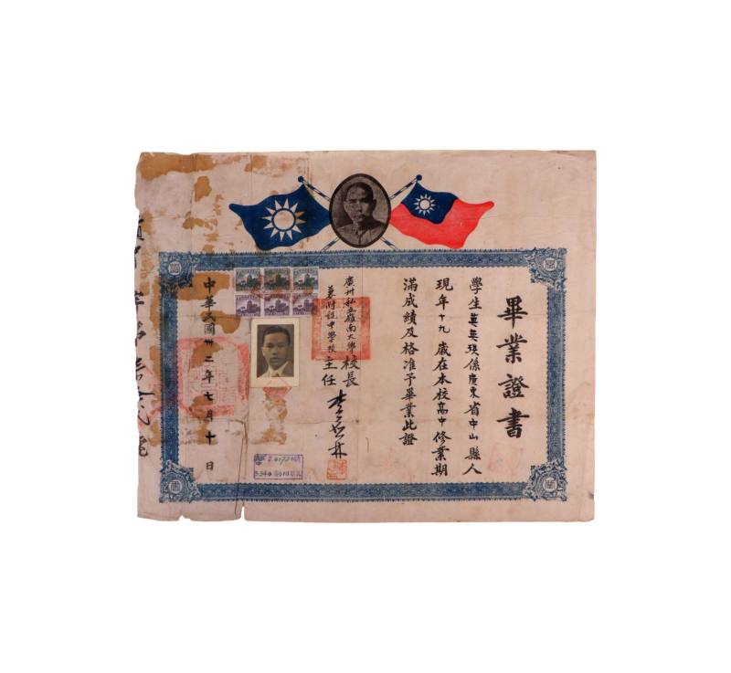    岭南大学附设中学毕业证书