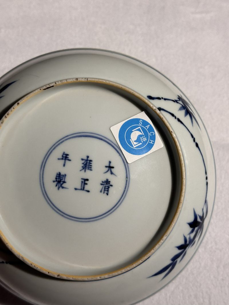 清雍正 青花山水图盘 - 图6