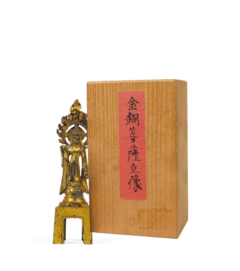 明 铜鎏金菩萨立像