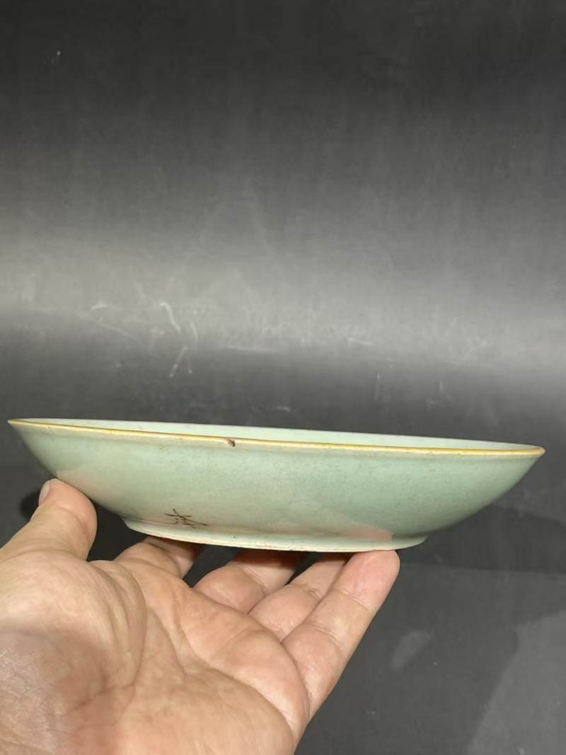 清豆青釉盘 - 图3