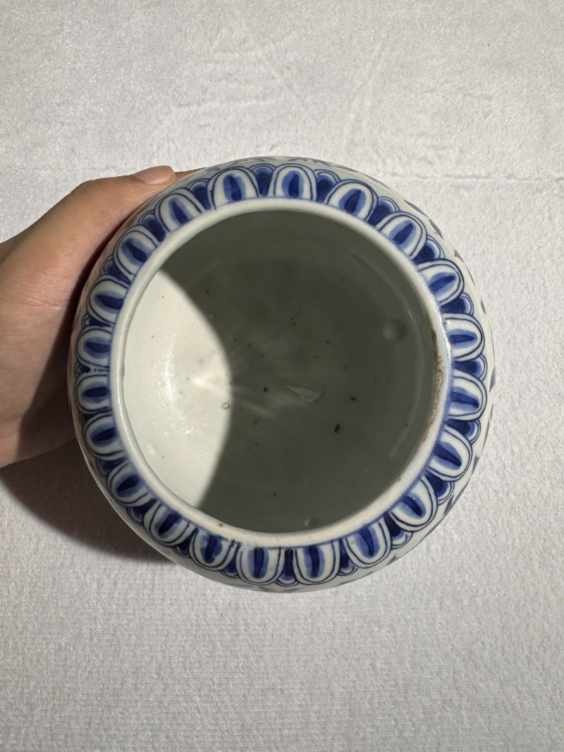明万历 青花花鸟纹笔洗 - 图8
