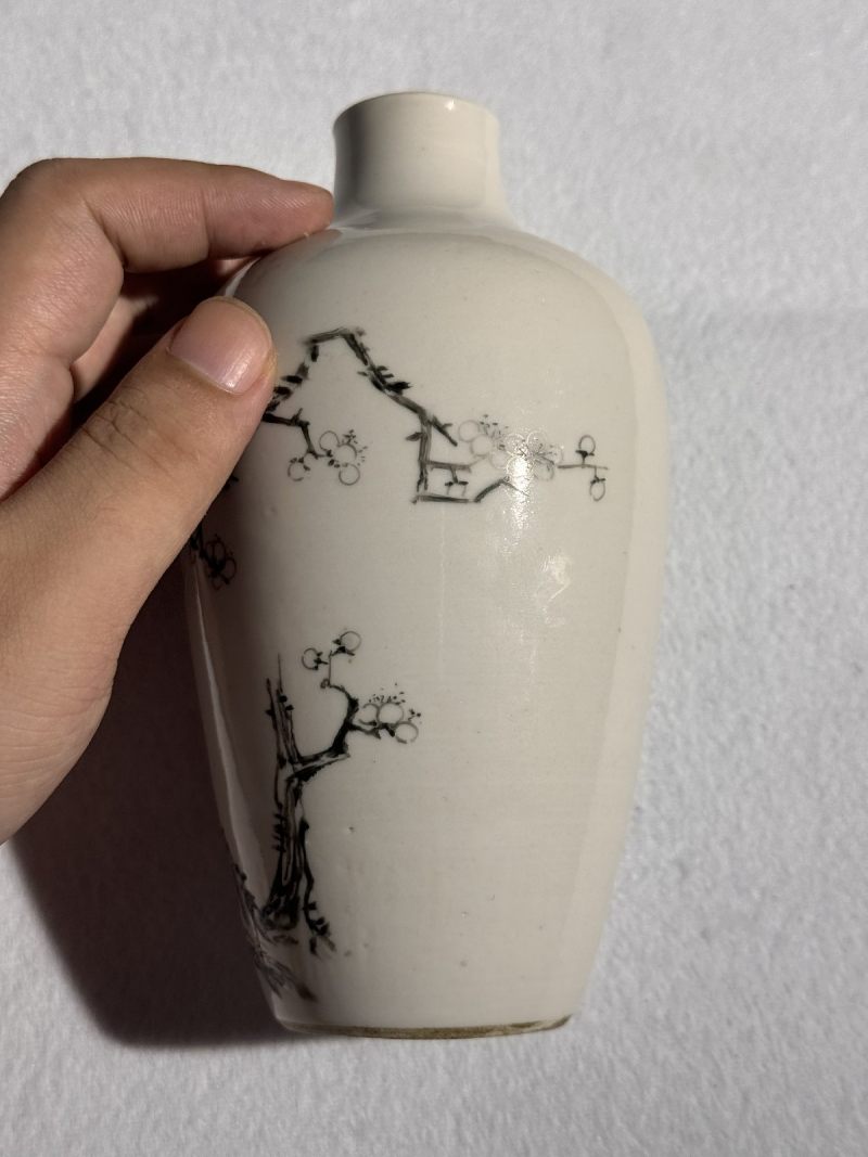 清乾隆 唐英墨彩诗文莱菔尊 - 图5