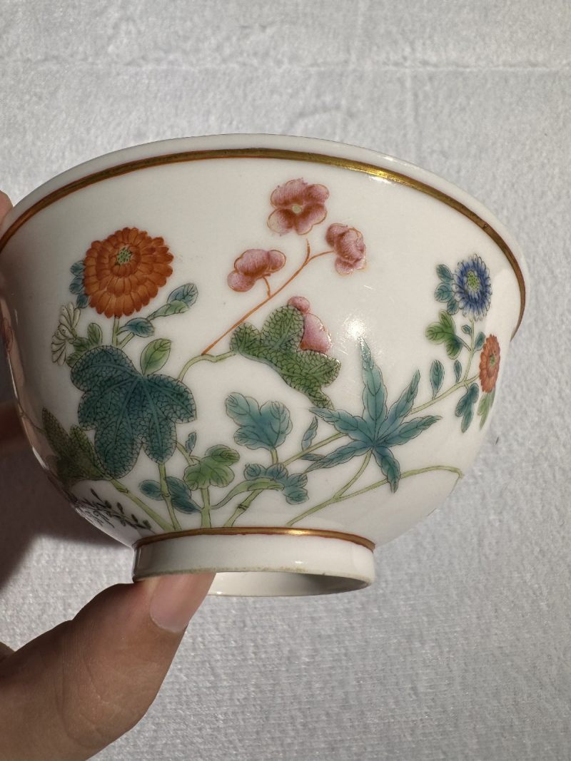 清光绪 粉彩花卉纹小碗 - 图10