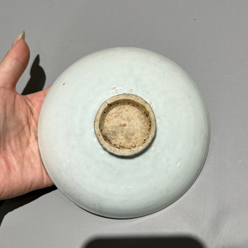 明代 卵白釉印花盘一对 - 图12