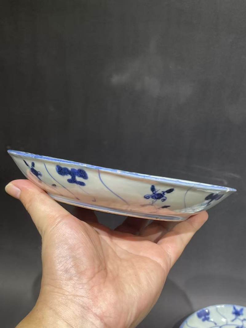 清雍正灵芝纹盘2只 - 图3