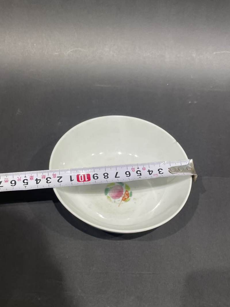 清粉彩花蝶纹碗 - 图8