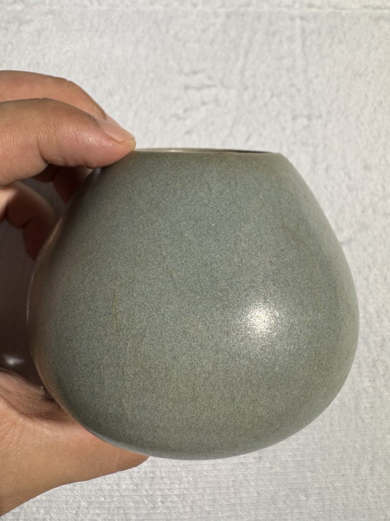 明初 钧釉鸡心罐（配座） - 图5
