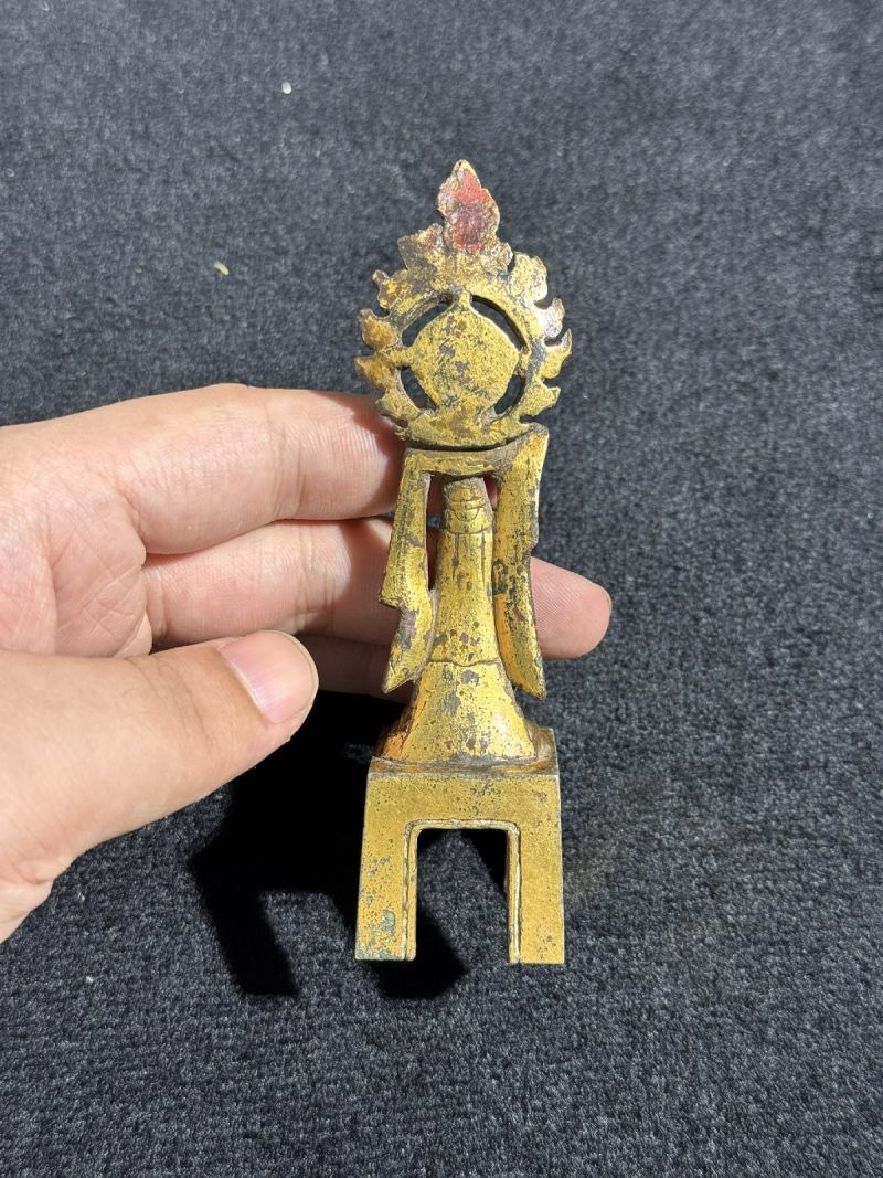 明 铜鎏金菩萨立像 - 图6