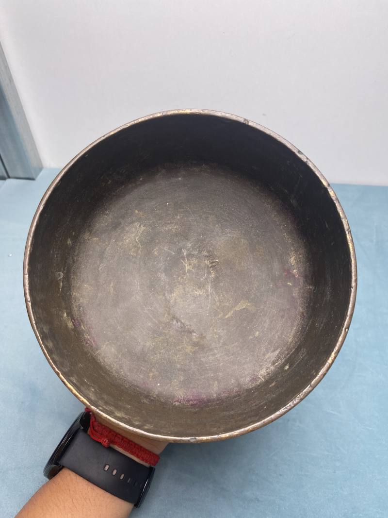 清乾隆 “大清乾隆年制”款铜几何纹豆一对 - 图22