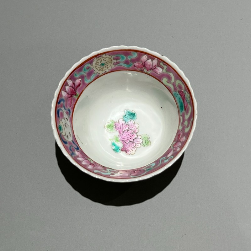 清光绪 粉彩花卉纹杯 - 图4