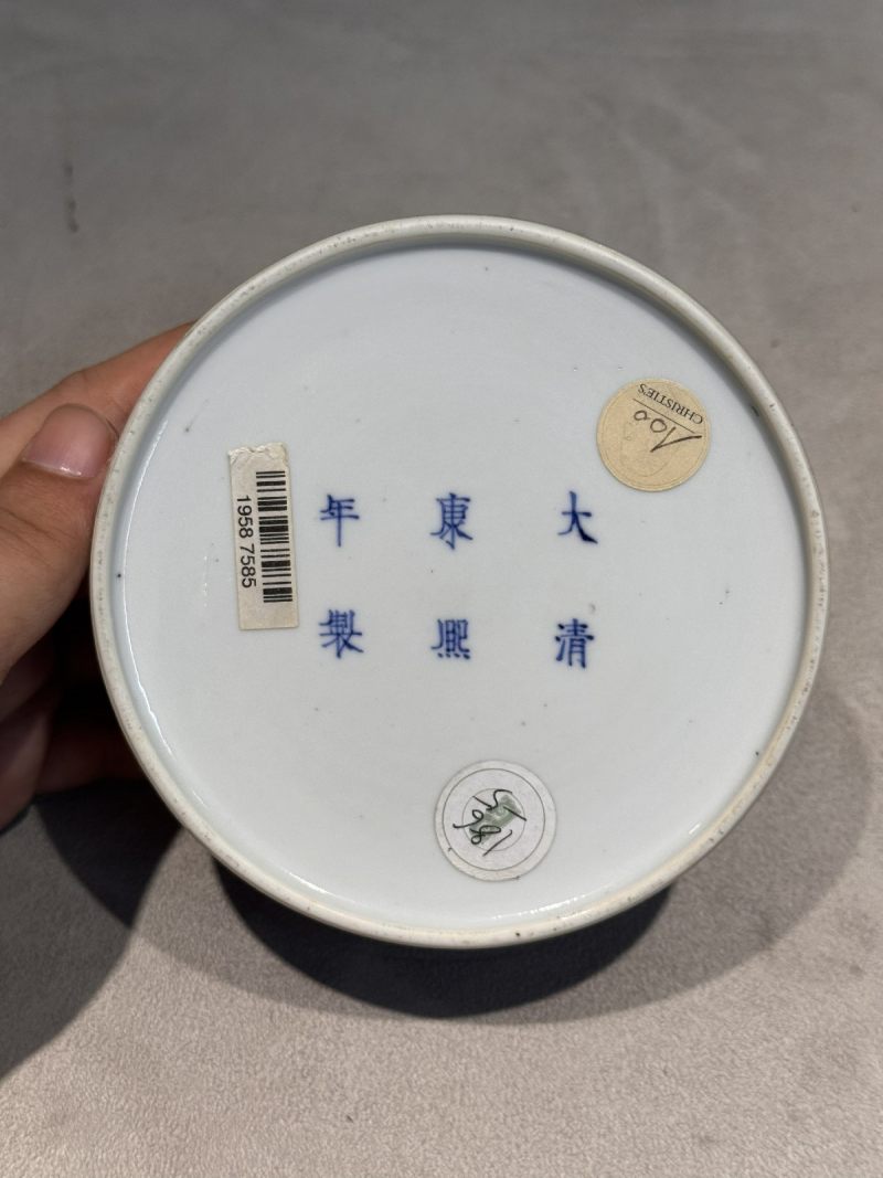 清康熙 豇豆红釉暗刻团螭纹太白尊 - 图7