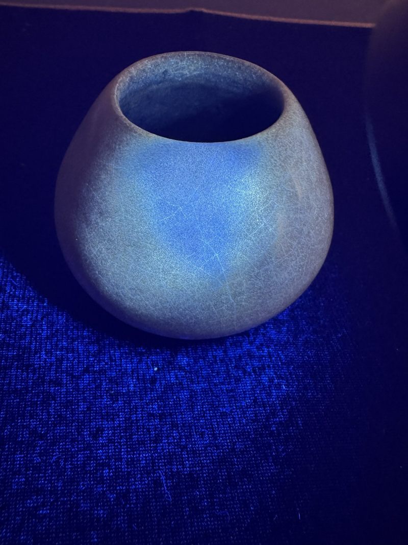 明初 钧釉鸡心罐（配座） - 图9