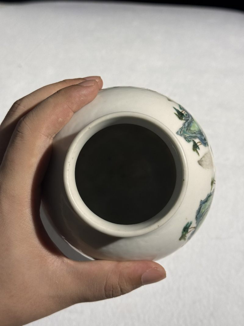 清乾隆 粉彩山水图灯笼瓶 - 图11