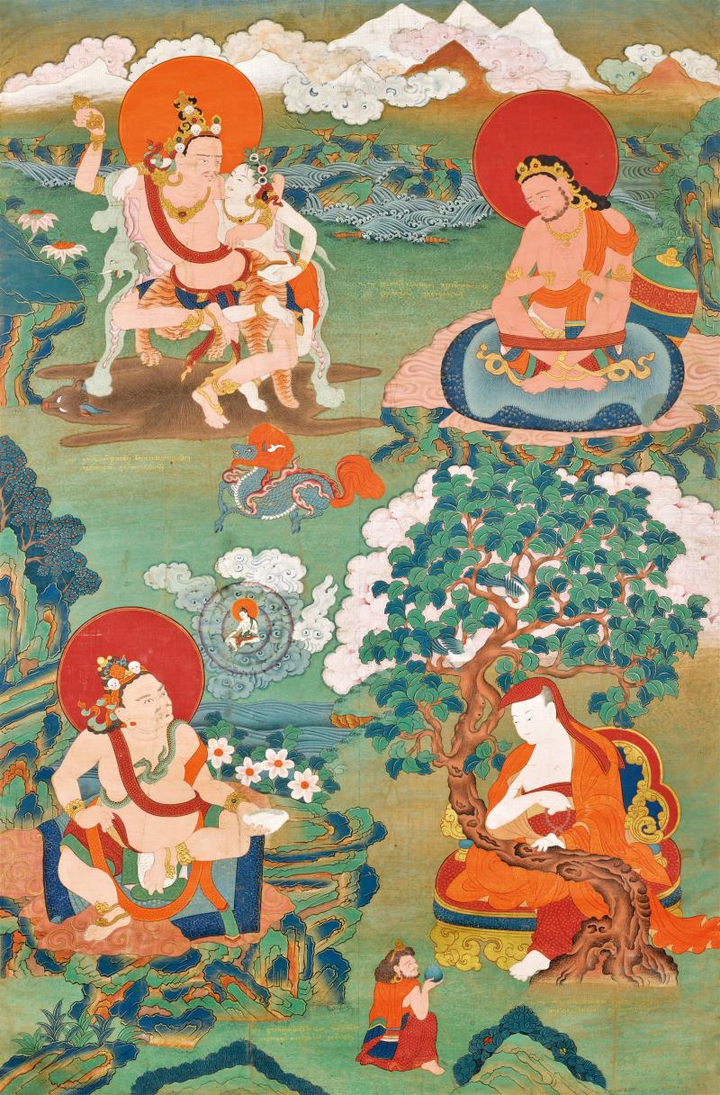 十八世纪 大成就者唐卡 - 图1