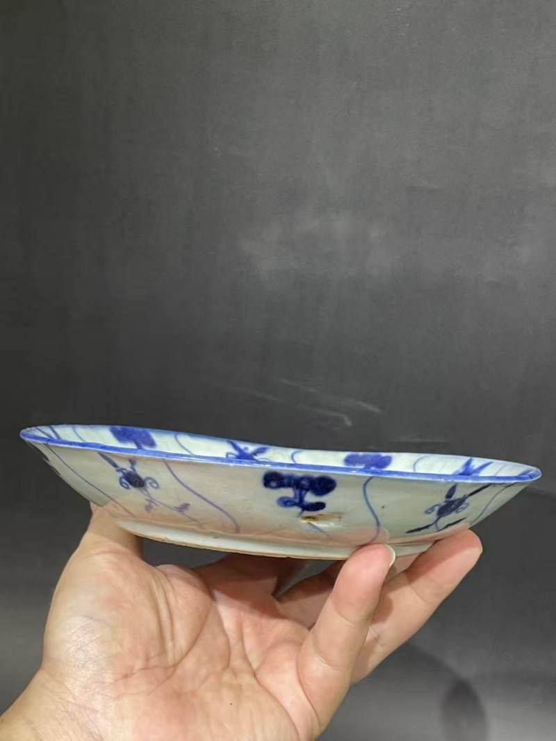 清雍正灵芝纹盘2只 - 图9