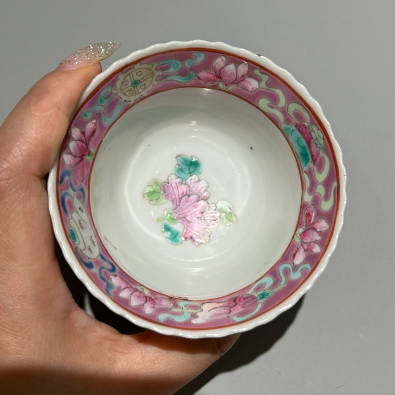 清光绪 粉彩花卉纹杯 - 图6