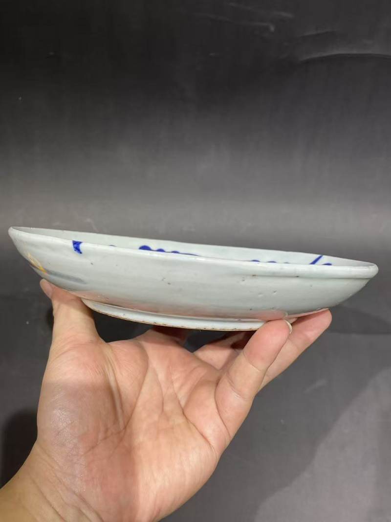 清青花釉里红鱼纹盘 - 图4