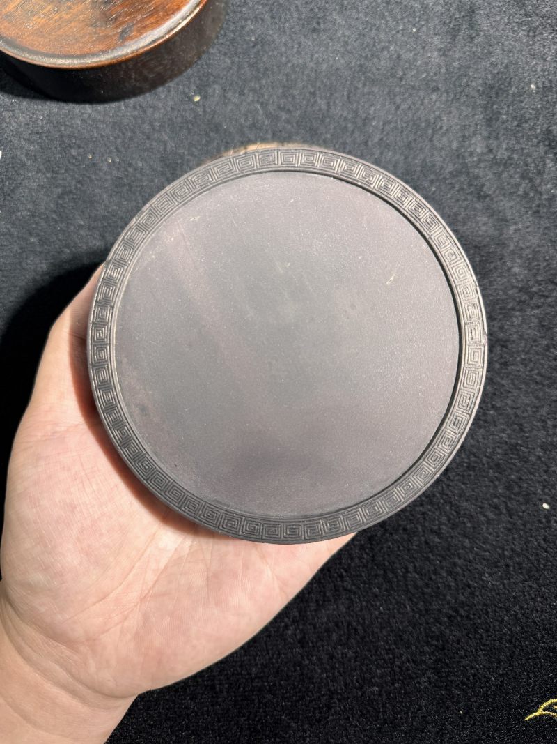 清 玉兔朝月端砚（原配盒） - 图4