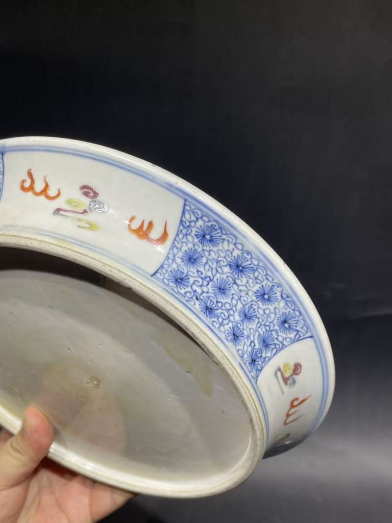 清青花粉彩托盘 - 图5