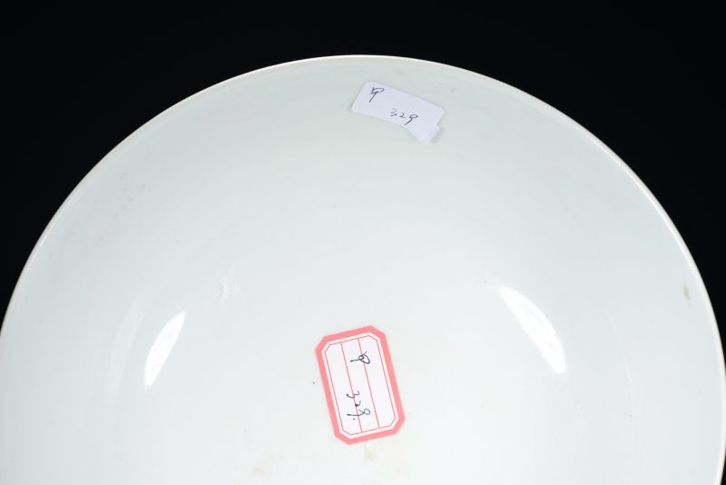 清 青花淡描花卉寿字纹大碗 - 图7