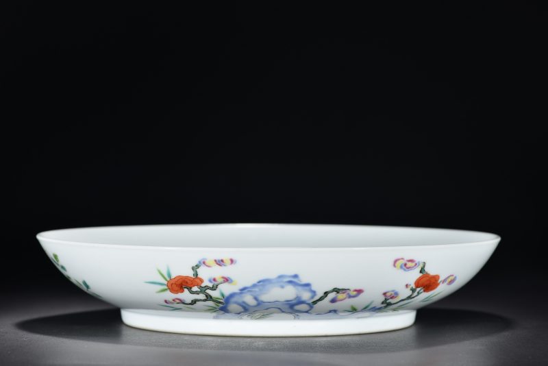 清 粉彩灵仙祝寿纹盘 - 图7