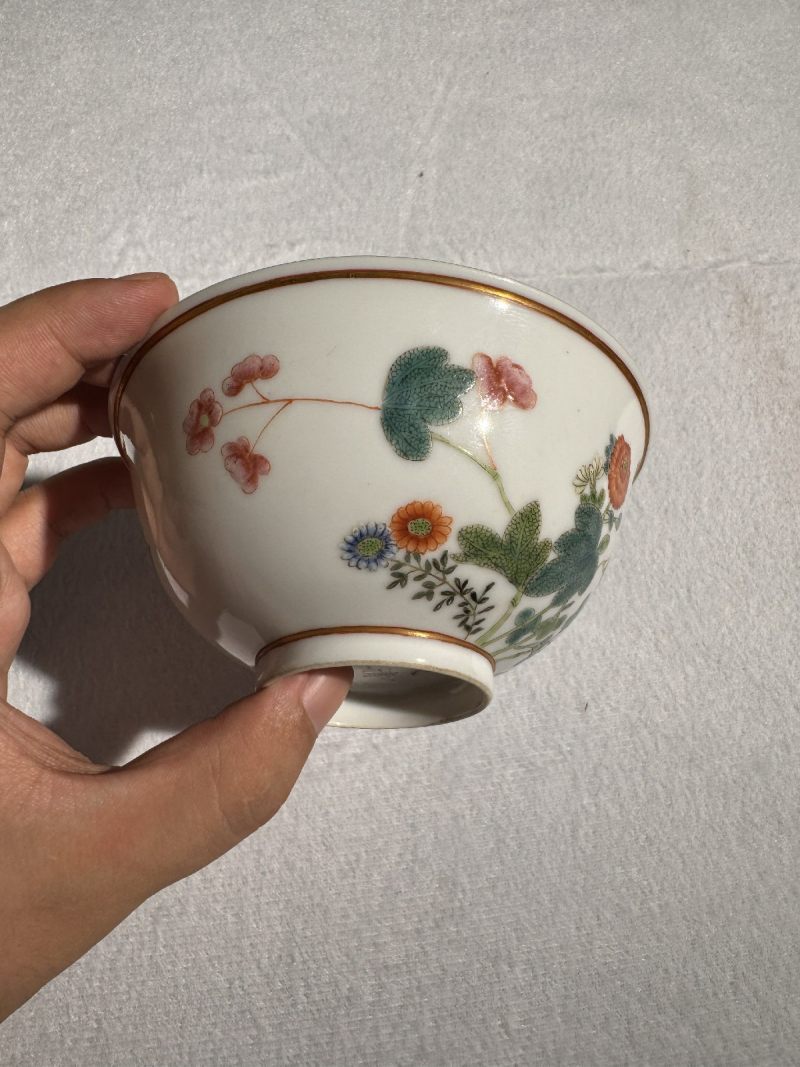 清光绪 粉彩花卉纹小碗 - 图4
