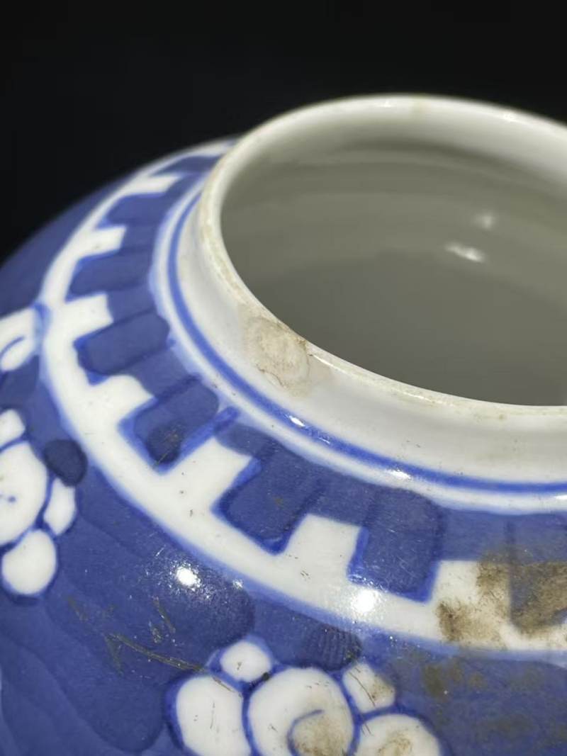 解放后青花冰梅纹罐2只 - 图9
