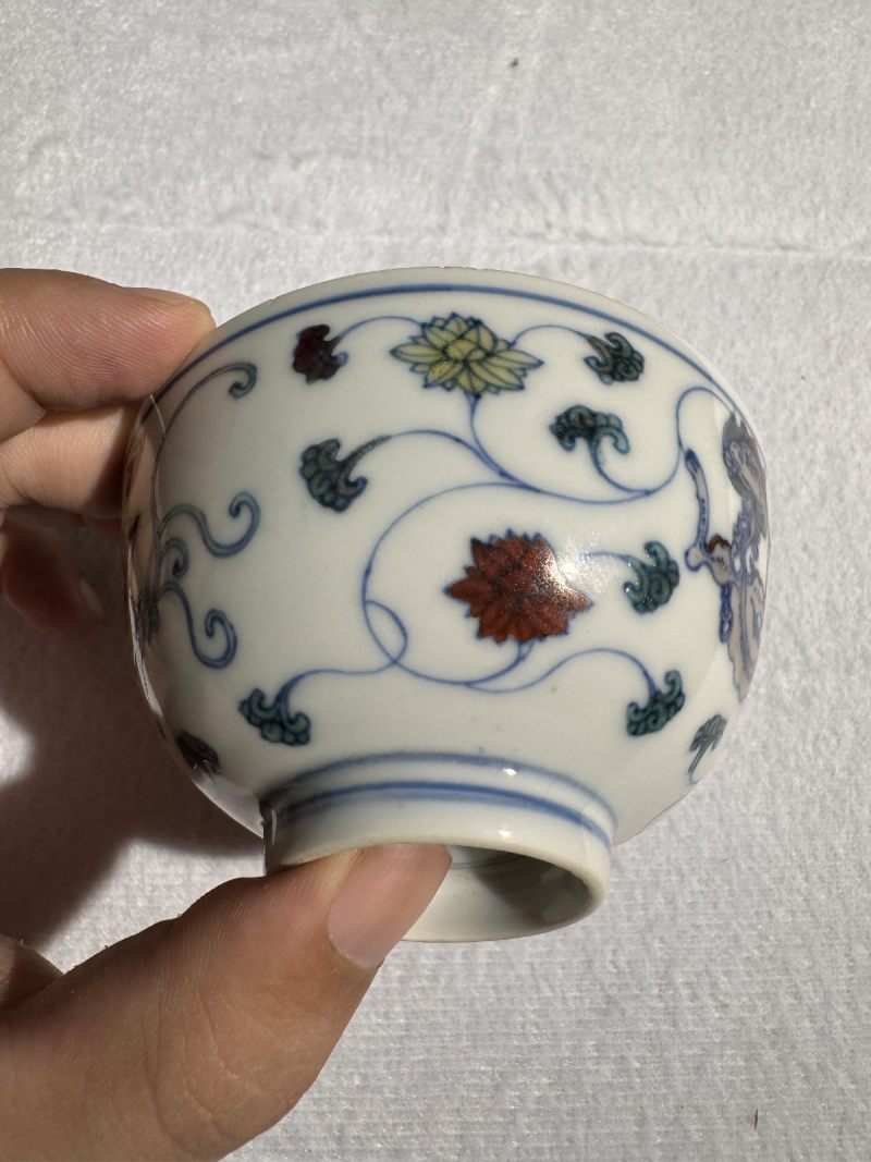 清康熙 斗彩龙穿花茶圆 - 图9