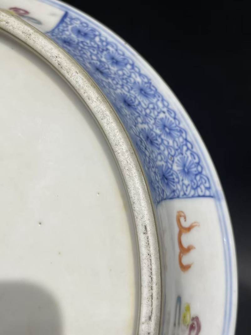 清青花粉彩托盘 - 图9