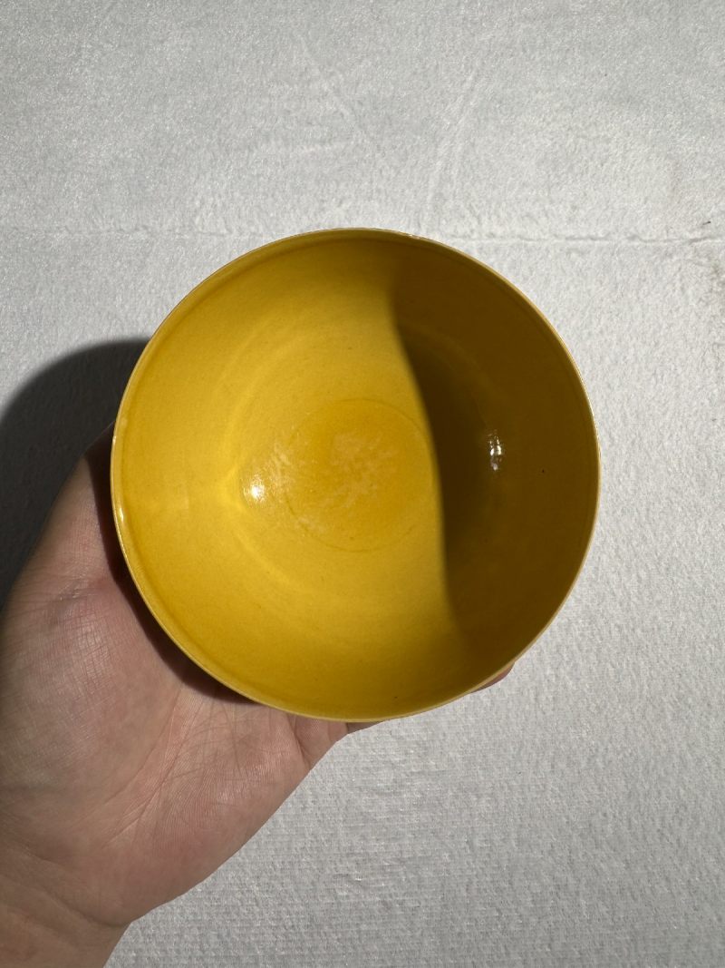 清康熙 黄釉碗 - 图6