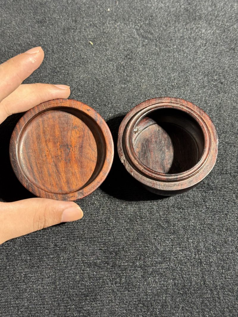 清 黄花梨嵌百宝花卉香盒 - 图6