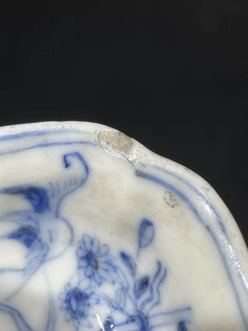 清青花花卉纹隔洗 - 图7