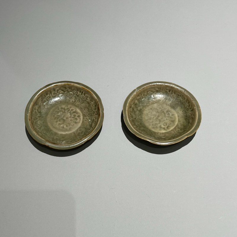 明代 青釉印花碟一对 - 图7
