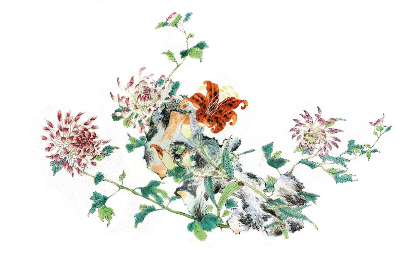 清雍正 斗彩西洋花卉纹碗 - 图3