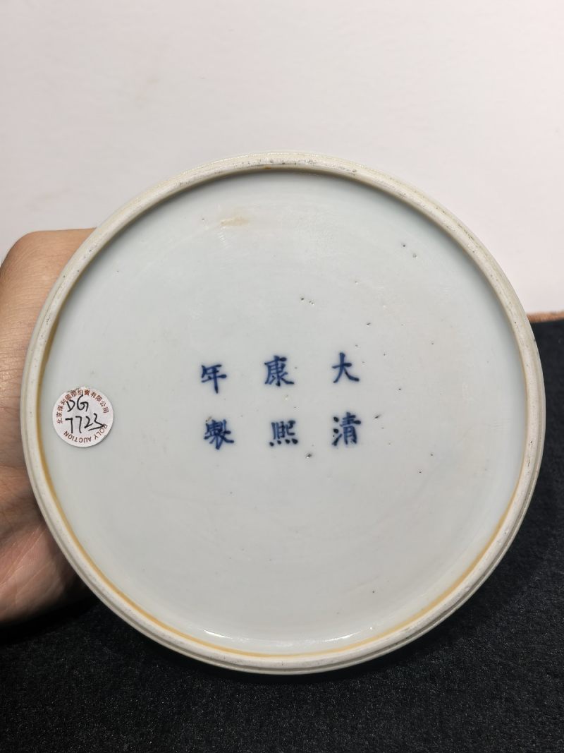 清康熙 臧窑五彩釉里红折枝花马蹄尊 - 图29