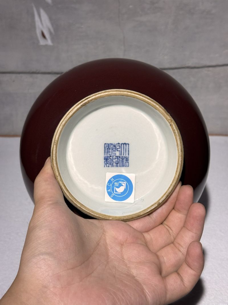 清乾隆 霁红釉玉壶春瓶 - 图6
