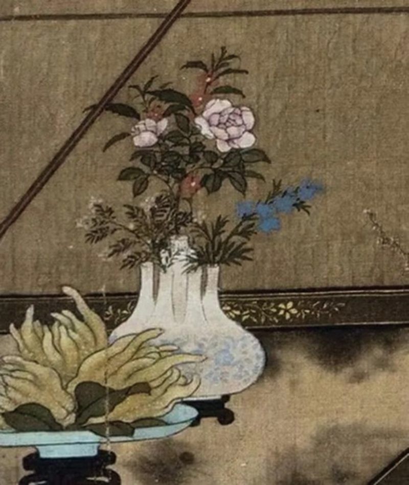 清乾隆 唐窑青花缠枝花卉纹六孔瓶（配座） - 图7