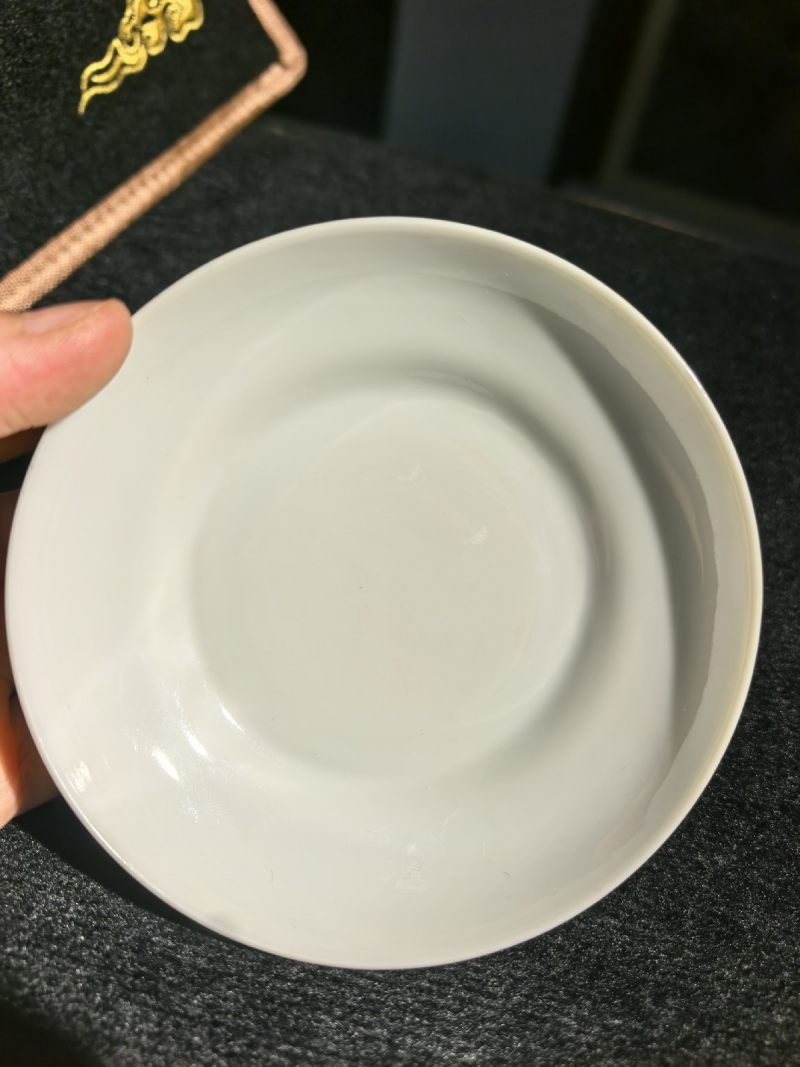 清乾隆 柠檬黄釉折腰盘 （一对） - 图18