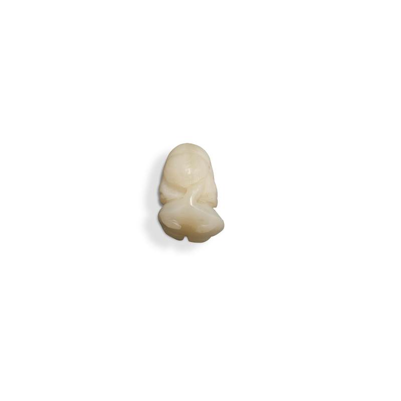 Two white jade 'figure' carvings | 白玉雕人像兩件 - 图3