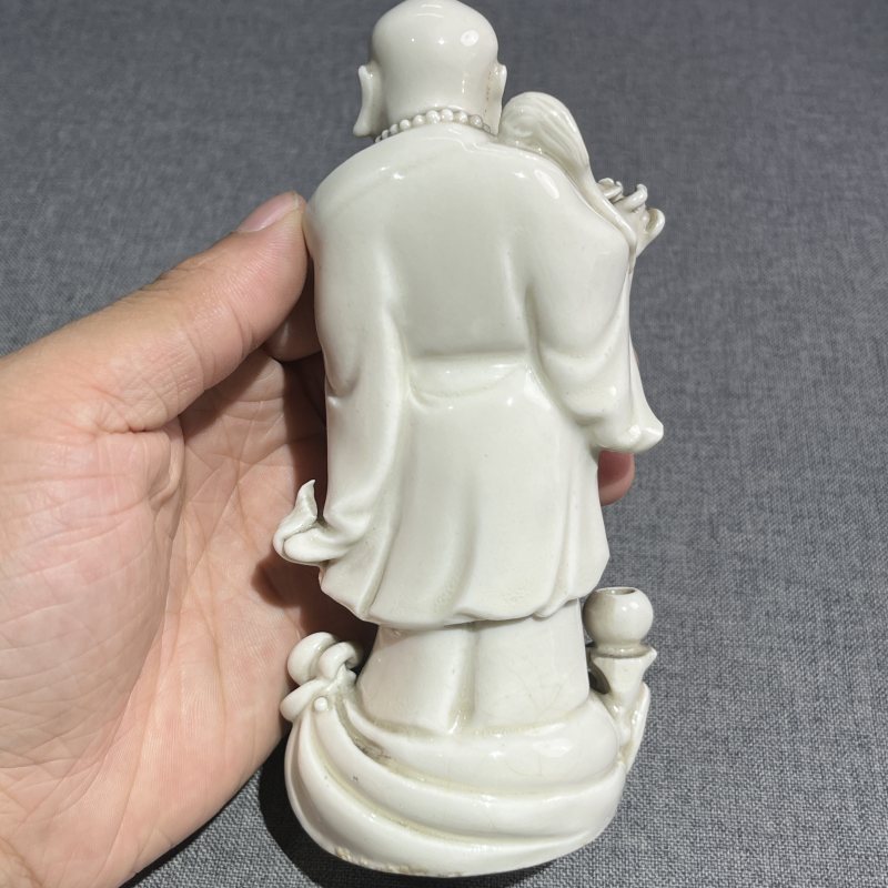 清白釉弥勒造像 - 图7