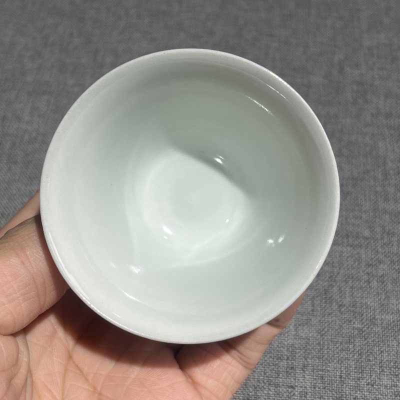 清早期五彩花卉杯一组八只 - 图27