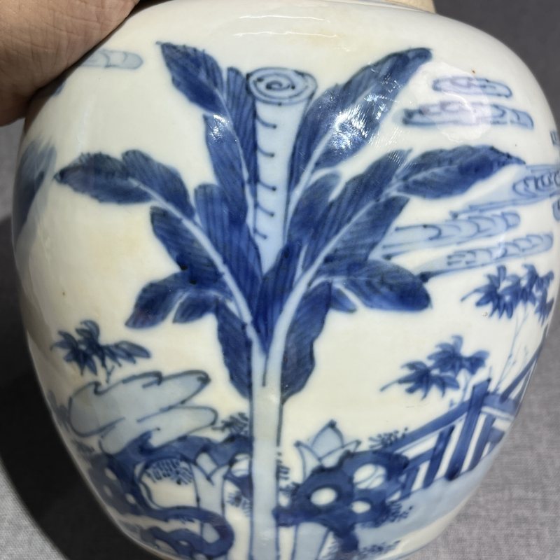 清康熙青花麒麟送子纹罐 - 图6
