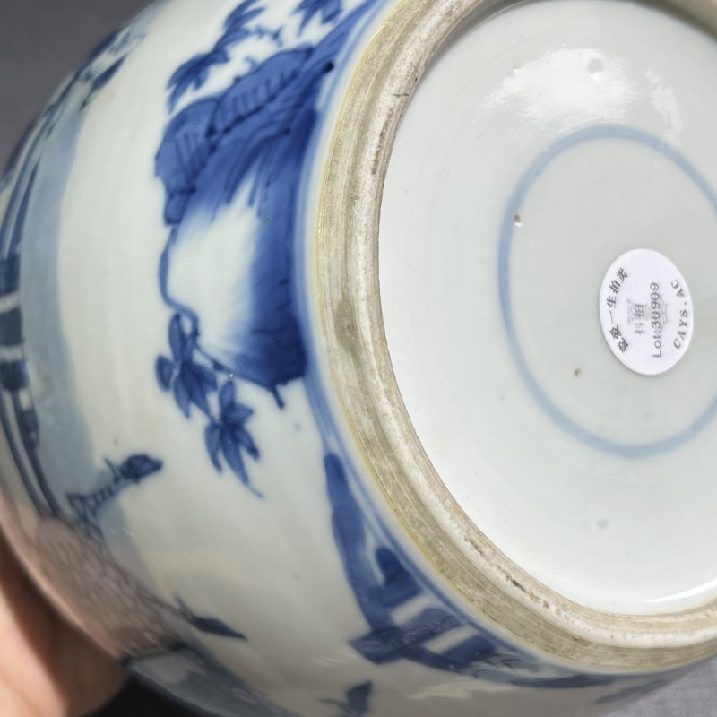 清康熙青花麒麟送子纹罐 - 图9