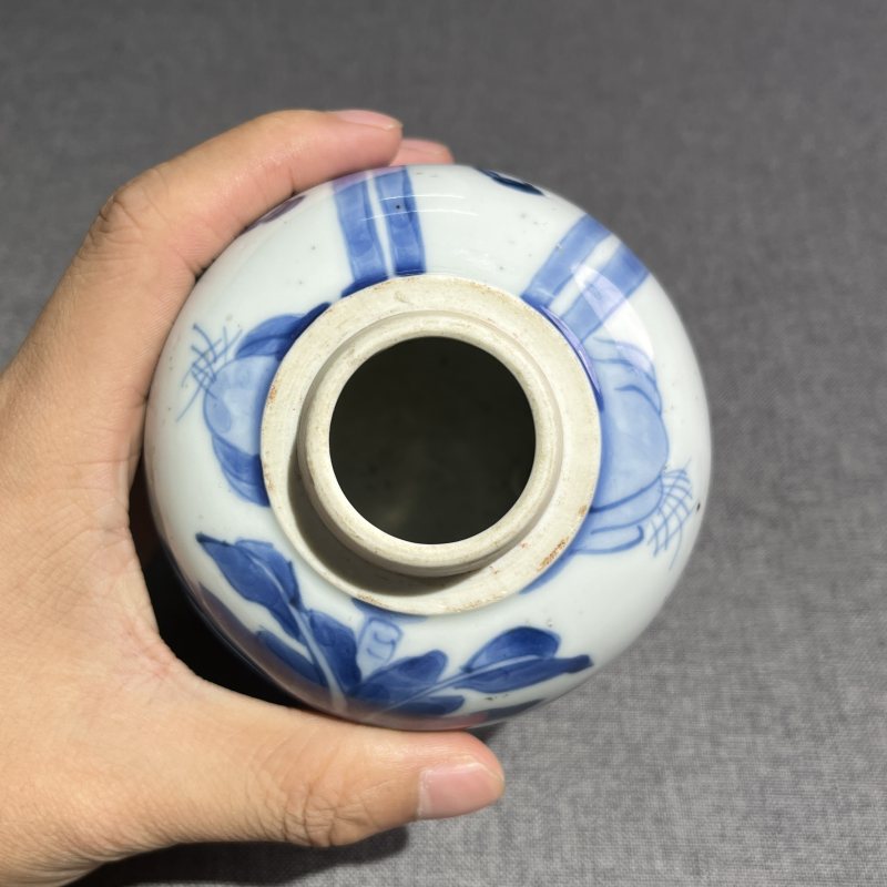 清康熙青花侍女纹莲子罐 - 图6