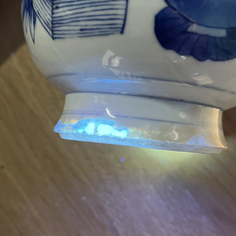 清康熙青花博古纹玉壶春瓶 - 图13