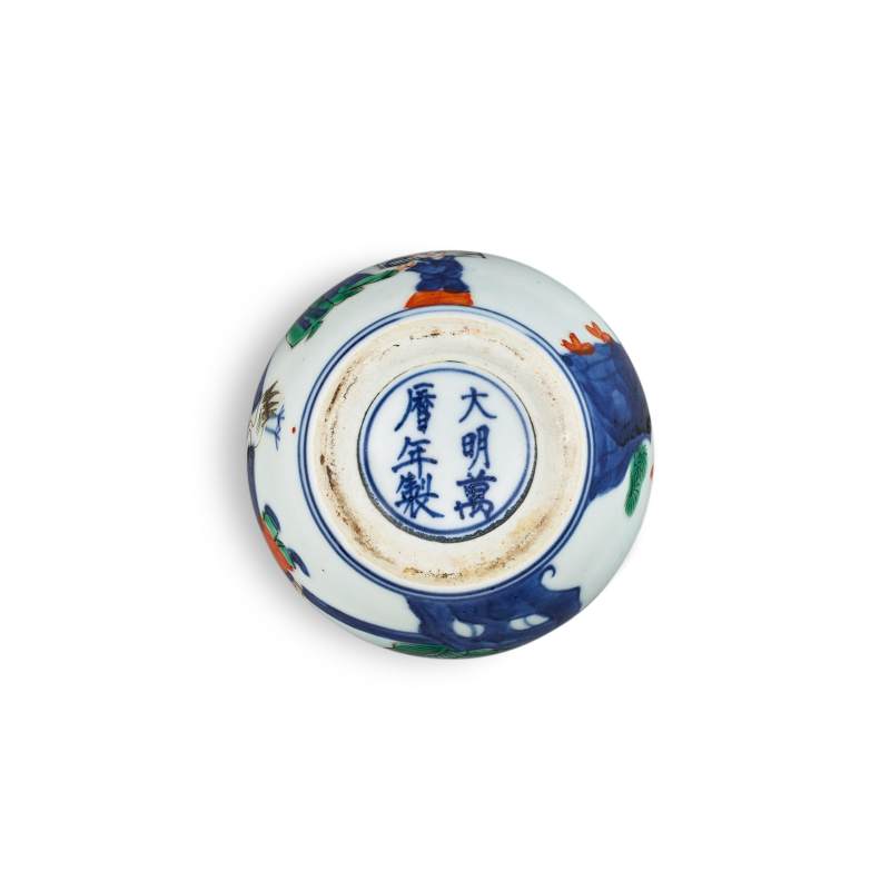 A wucai 'boys' double-gourd vase, Wanli apocryphal mark | 五彩童子圖葫蘆瓶 《大明萬曆年製》仿款 - 图5