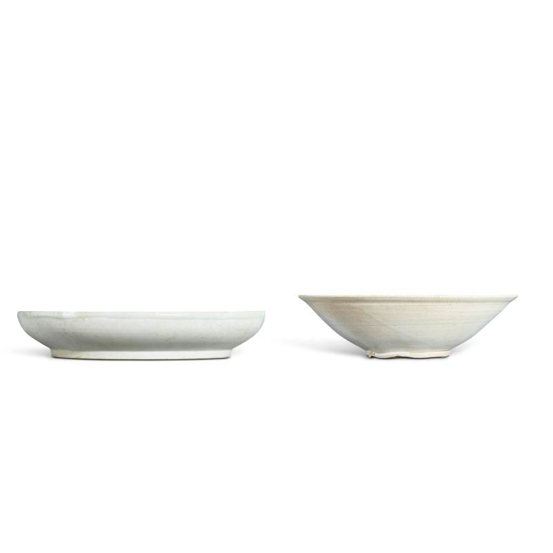 Two Yingqing-glazed wares | 影青盤及影青盌 - 图1