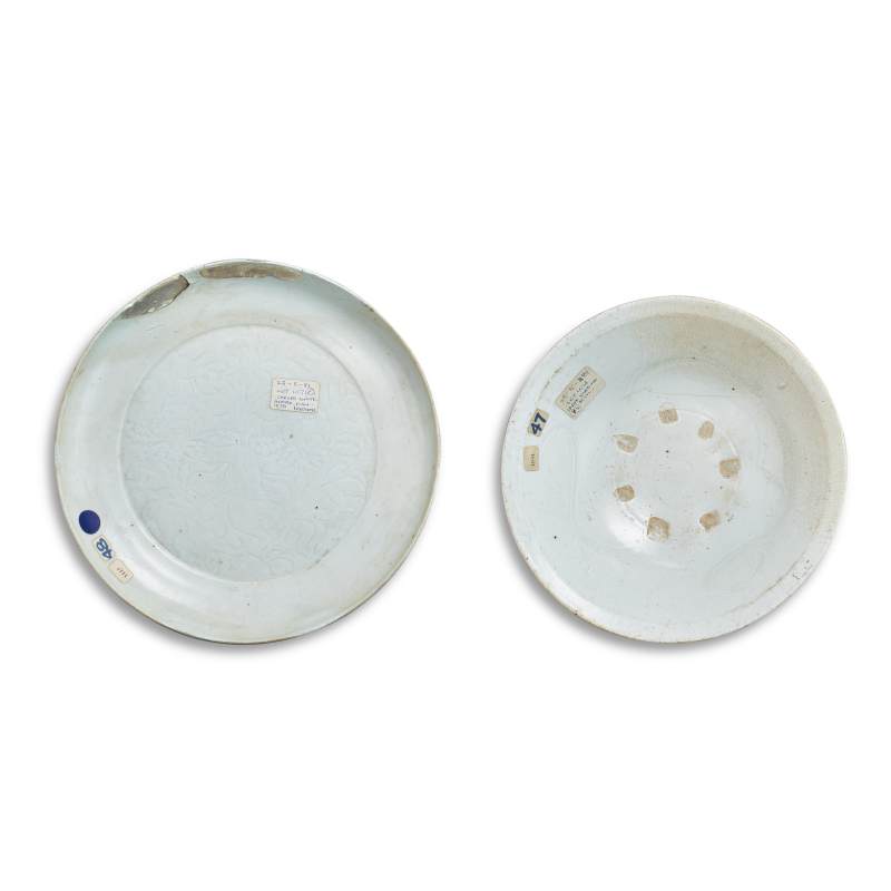 Two Yingqing-glazed wares | 影青盤及影青盌 - 图2