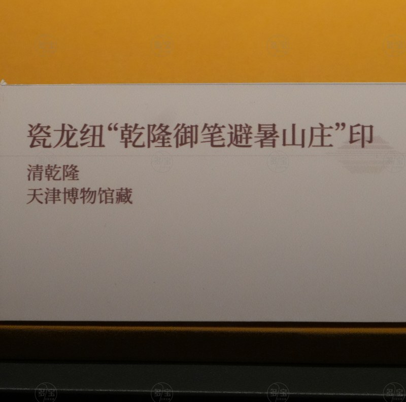 清乾隆 瓷龙纽“乾隆御笔避暑山庄”印 - 图6